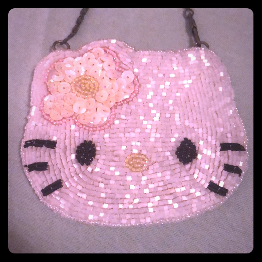 Hello Kitty Beaded Coin Purse